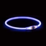 TRIXIE LICHTGEVENDE HALSBAND USB FLASH LIGHT OPLAADBAAR TPU BLAUW – Image 2