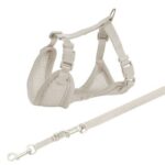 TRIXIE JUNIOR PUPPYTUIG SOFT MET RIEM LICHTGRIJS