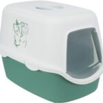 TRIXIE KATTENBAK VICO MET PRINT GROEN / WIT