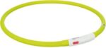 TRIXIE LICHTGEVENDE HALSBAND HOND USB SILICONEN OPLAADBAAR GROEN