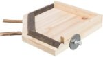 TRIXIE LANDINGSPLAATS MET ZITSTOKKEN HOUT NATUREL