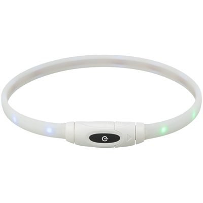 450396.jpg TRIXIE LICHTGEVENDE HALSBAND HOND USB SILICONEN OPLAADBAAR MEERKLEURIG - Afbeelding 1