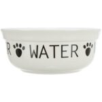 TRIXIE DRINKBAK HOND WATER KERAMIEK WIT / ZWART - Afbeelding 2
