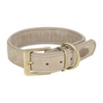 TRIXIE HALSBAND HOND PURE LEER LICHTGRIJS – Image 2