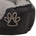 Hondenbed met gewatteerd kussen maat S zwart – Image 3