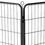 Hondenren met 8 panelen 80x60 cm staal zwart – Image 6