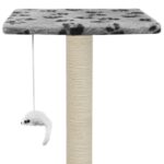 Kattenkrabpaal met sisal krabpalen 95 cm pootafdrukken grijs – Image 6