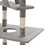 Kattenkrabpaal met sisal krabpalen 230-260 cm grijs - Image 4