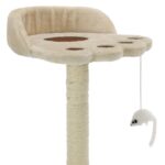 Kattenkrabpaal met sisal krabpaal 40 cm beige en bruin - Afbeelding 2