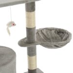 Kattenkrabpaal met sisal krabpalen 138 cm grijs - Image 6