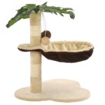 Kattenkrabpaal met sisal krabpaal 50 cm beige en bruin