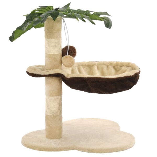 Kattenkrabpaal met sisal krabpaal 50 cm beige en bruin