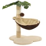 Kattenkrabpaal met sisal krabpaal 50 cm beige en bruin - Afbeelding 3