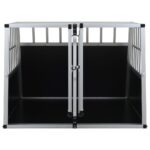 Hondenbench met dubbele deur 94x88x69 cm – Image 6