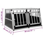 Hondenbench met dubbele deur 89x69x50 cm - Afbeelding 10