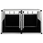 Hondenbench met dubbele deur 89x69x50 cm - Afbeelding 6