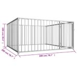 Hondenkennel voor buiten 200x200x100 cm - Afbeelding 5