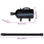 Hondenföhn met 3 opzetstukken 2400 W zwart - Afbeelding 5