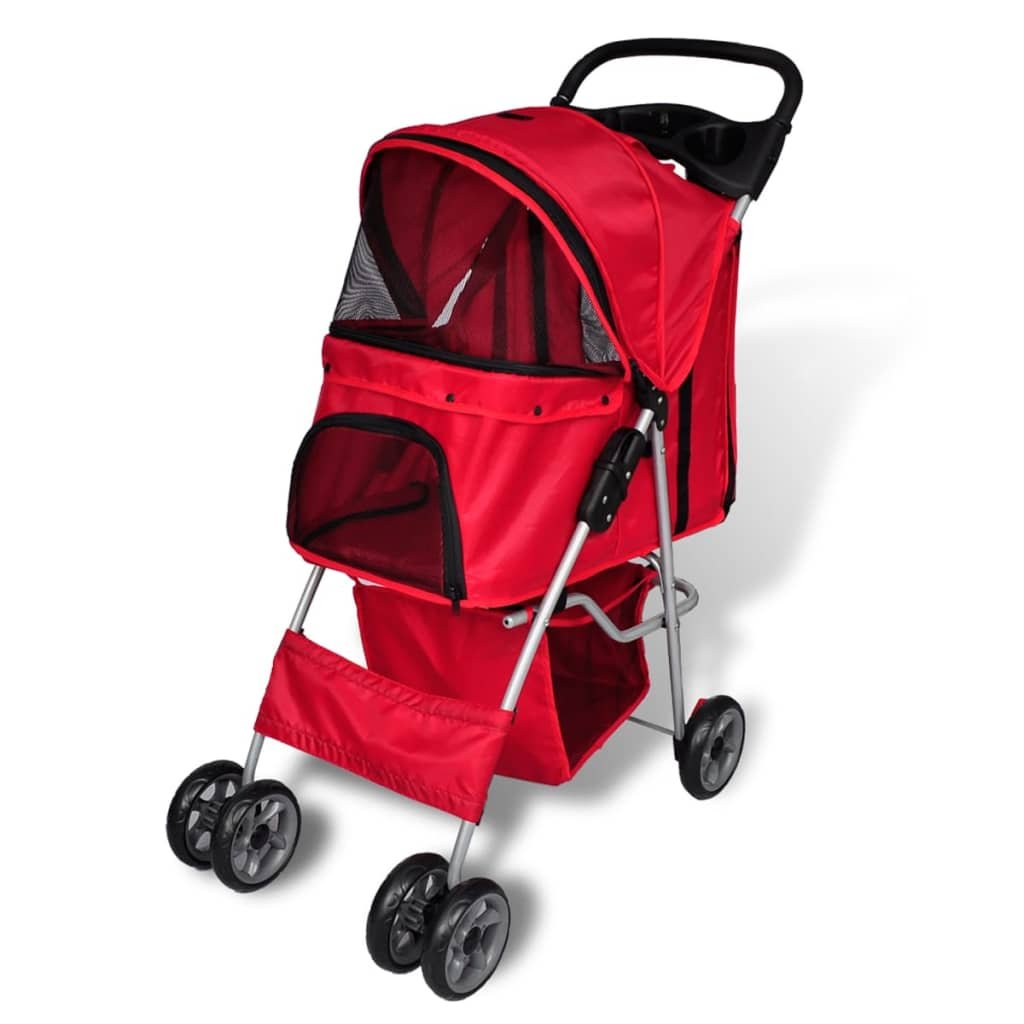 8718475827252_g_en_hd_1.jpg Wandelwagen voor hond rood - Afbeelding 1