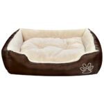 Hondenbed bruin en beige XXL - Afbeelding 2