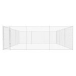 Hondenkennel voor buiten 570x570x185 cm gegalvaniseerd staal