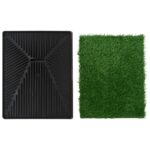 Huisdierentoilet met bak en kunstgras 63x50x7 cm groen – Image 4