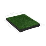 Huisdierentoilet met bak en kunstgras 63x50x7 cm groen – Image 8