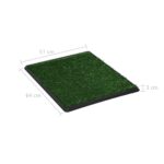 Huisdierentoilet met bak en kunstgras 64x51x3 cm groen – Image 8