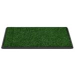 Huisdierentoilet met bak en kunstgras 76x51x3 cm groen – Image 3