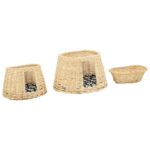 3-delige Kattenmandset met kussens 47x34x60cm natuurlijk wilgen - Afbeelding 6
