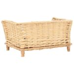 Hondenmand met kussen 50x33x30 cm natuurlijk wilgen – Image 2