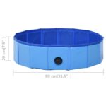Hondenzwembad inklapbaar 80x20 cm PVC blauw - Afbeelding 8