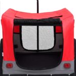 Fietstrailer en hondenwagen 2-in-1 rood en grijs – Image 6