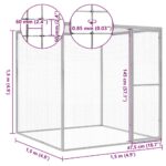 Kattenkooi 1,5x1,5x1,5 m gegalvaniseerd staal – Image 4