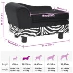 Hondenbank 57x34x36 cm pluche zwart – Image 9