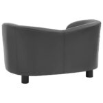 Hondenbank 67x41x39 cm kunstleer grijs - Afbeelding 4