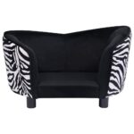 Hondenbank 68x38x38 cm pluche zwart – Image 5