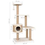 Kattenmeubel met krabpalen 123 cm zeegras – Image 7