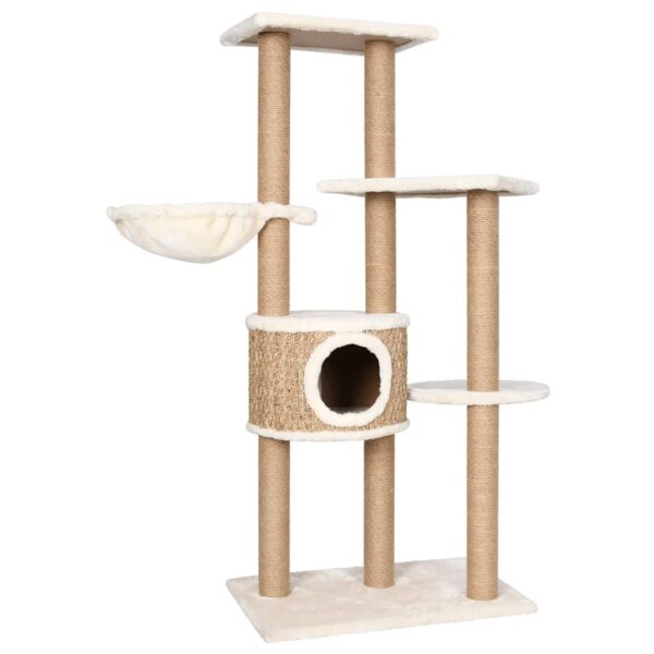 Kattenmeubel met krabpalen 126 cm zeegras