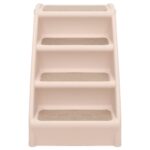 Hondentrap inklapbaar 62x40x49,5 cm crème – Image 2
