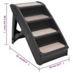 Hondentrap inklapbaar 62x40x49,5 cm zwart - Afbeelding 8