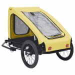 Hondenfietstrailer geel en zwart – Image 2