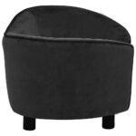 Hondenbank 69x49x40 cm pluche zwart – Image 3