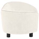 Hondenbank 69x49x40 cm pluche crèmekleurig – Image 3