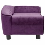 Hondenbank 72x45x30 cm pluche bordeauxrood – Image 2