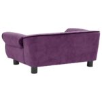 Hondenbank 72x45x30 cm pluche bordeauxrood – Image 3