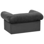 Hondenbank met lade 75x50x38 cm pluche donkergrijs - Afbeelding 5