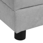 Hondenbank met kussen 83x44x44 cm pluche grijs – Image 7