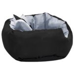 Hondenkussen omkeerbaar en wasbaar 65x50x20 cm grijs en zwart - Image 3