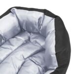 Hondenkussen omkeerbaar en wasbaar 65x50x20 cm grijs en zwart - Image 9